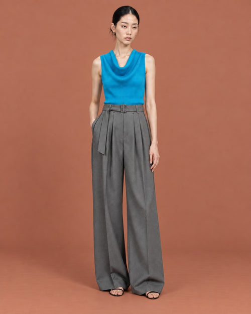 Blue Knit, clay