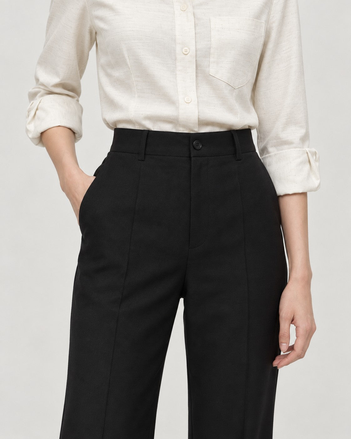Cream Shirt, detail
