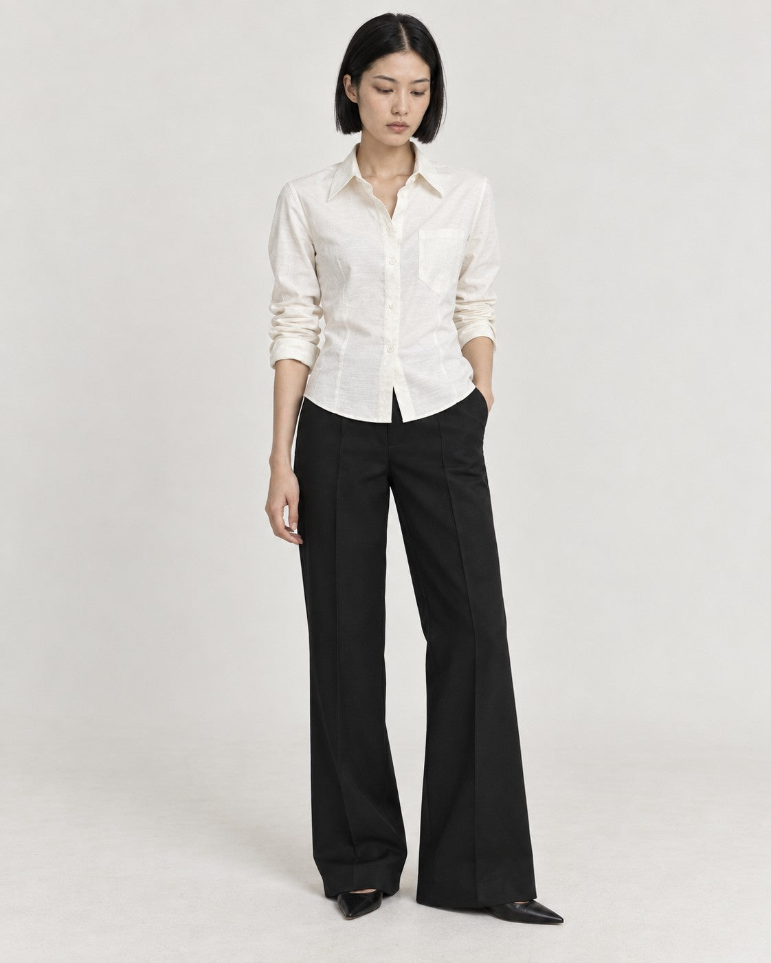 Cream Shirt, untucked