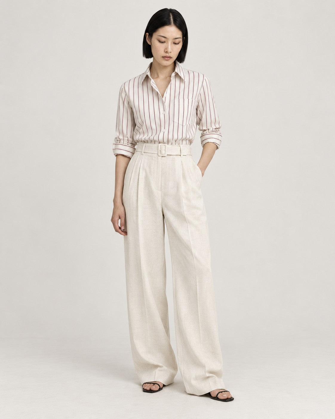 Cream Trousers, front