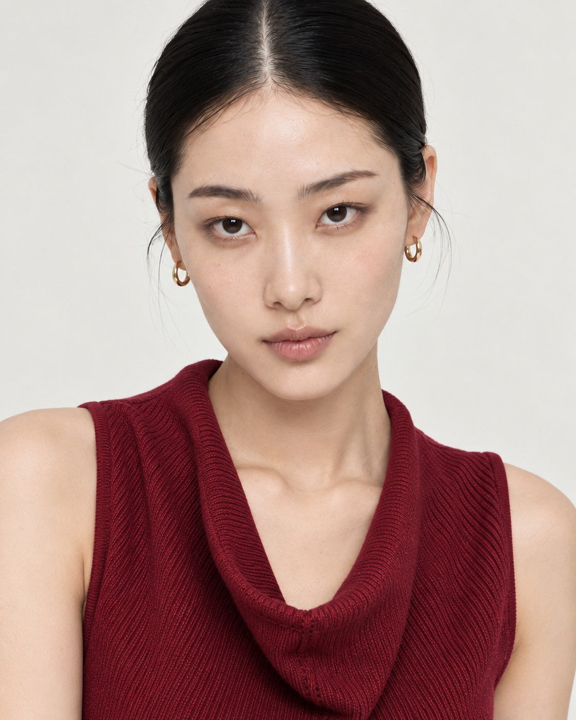 Red Knit, close-up